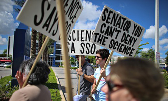 Activists Demonstrate Against Sen. Rubio's Miami Office